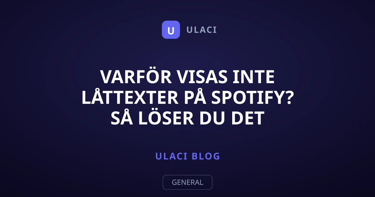 Varför visas inte låttexter på Spotify? Så löser du det